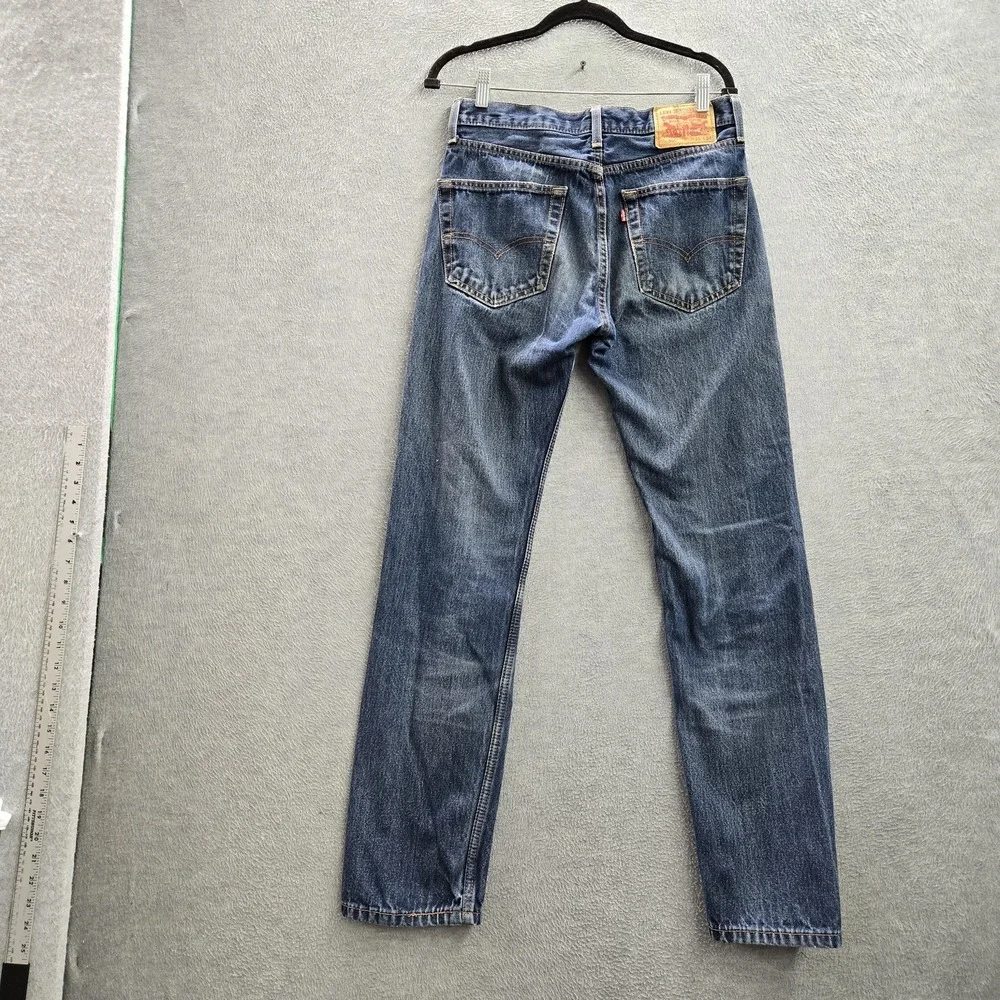 Levi's 505 Men Jeans 31X34 Blue Denim Regular Fit Straight‎ Leg